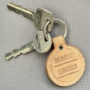 VTG Lincoln Mercury Ignition Engine Key Keys Leather Keychain Battle Creek MI